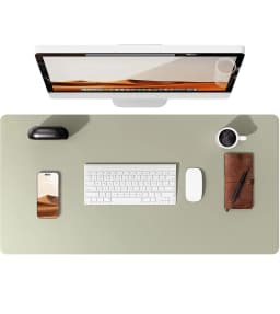 Large Mouse Pad,Office Desk Mat, Leather Desk Pad Protector, Non-Slip PU Leather Desk Blotter, Laptop Desk Pad