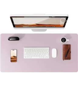 Large Mouse Pad,Office Desk Mat, Leather Desk Pad Protector, Non-Slip PU Leather Desk Blotter, Laptop Desk Pad