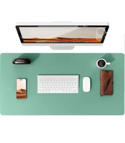 Large Mouse Pad,Office Desk Mat, Leather Desk Pad Protector, Non-Slip PU Leather Desk Blotter, Laptop Desk Pad