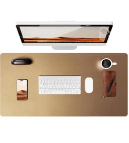 Large Mouse Pad,Office Desk Mat, Leather Desk Pad Protector, Non-Slip PU Leather Desk Blotter, Laptop Desk Pad