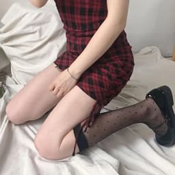 1/2/3/5Pairs Polka Dot Calf Socks, Fashion College Style Knee High Socks, Women's Stockings & Hosiery