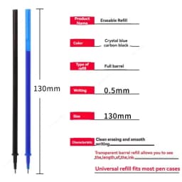 100 Pcs/set Kawaii Erasable Refill Erasable Pens Gel Pen Sketch Writing Stationery for Notebook School Supplies Cute Kids Pencil