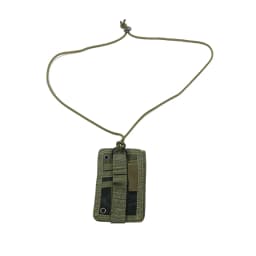 Tactical ID Card Holder Hook Loop Patch Tour Guide Badge Holders Outdoor Travel Pouch Pen Purse and Nylon Lanyard