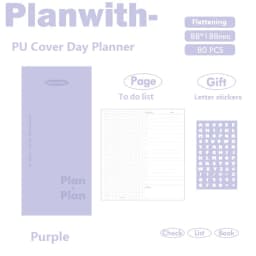 Planwith To Do List Notepad Undated Daily Planner Notebook, Task CheckList Organizer Agenda Pad for Work Study with ABC Stickers