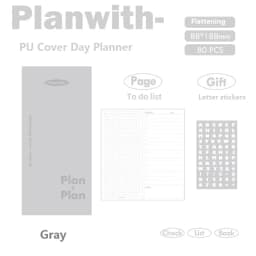 Planwith To Do List Notepad Undated Daily Planner Notebook, Task CheckList Organizer Agenda Pad for Work Study with ABC Stickers