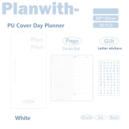 Planwith To Do List Notepad Undated Daily Planner Notebook, Task CheckList Organizer Agenda Pad for Work Study with ABC Stickers
