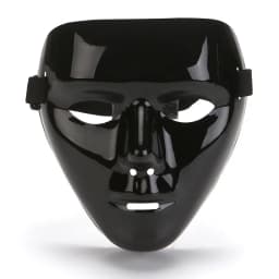 Halloween Black Street Dance Mask Pure Black Mask Masquerade Dancer Ghost Step Mask Halloween Street Dance Mask