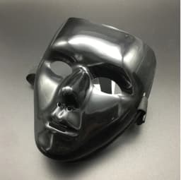 Halloween Black Street Dance Mask Pure Black Mask Masquerade Dancer Ghost Step Mask Halloween Street Dance Mask