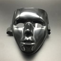 Halloween Black Street Dance Mask Pure Black Mask Masquerade Dancer Ghost Step Mask Halloween Street Dance Mask