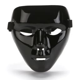 Halloween Black Street Dance Mask Pure Black Mask Masquerade Dancer Ghost Step Mask Halloween Street Dance Mask