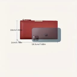 Ultra Slim Wallet For Women, RFID Blocking Credit Card Holder, Bifold Clutch Coin Zipper Travel Long Purse