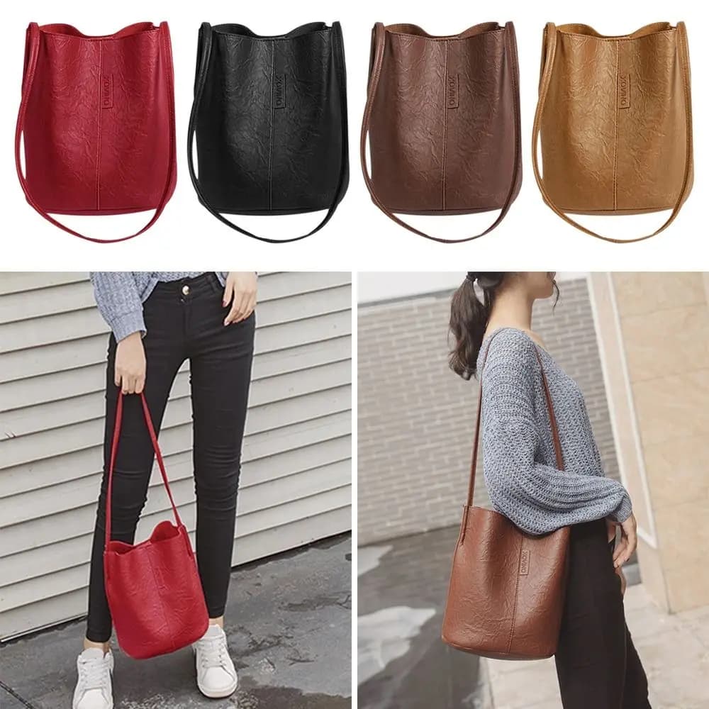 PU Leather Pleated Handbag Crossbody Bag Totes Bag Travel Handbag Women Shoulder Bag