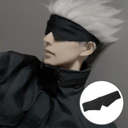 Anime Jujutsu Kaisen Gojo Satoru Mask Blindfold Cosplay Prop Anime Black Man Woamn Hair Band Accessories Sleep Eyewear