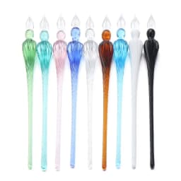 1PC Handmade Calligraphy Signature Writing Fountain Pen Painting Supplies Filling Ink Glass Dip Pen