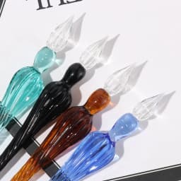 1PC Handmade Calligraphy Signature Writing Fountain Pen Painting Supplies Filling Ink Glass Dip Pen