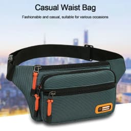 Nylon Men Waist Bag Chest Bag Large-capacity Waterproof Sport Mobile Phone Bag Outdoor Travel Anti-theft Business Cashier Wallet