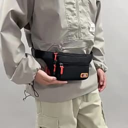 Nylon Men Waist Bag Chest Bag Large-capacity Waterproof Sport Mobile Phone Bag Outdoor Travel Anti-theft Business Cashier Wallet