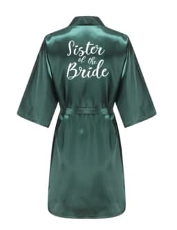 Wedding Party Team Bride Robe With White Letters Kimono Satin Pajamas Bridesmaid Bathrobe YE6522