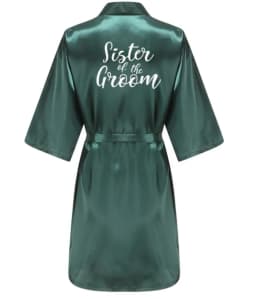 Wedding Party Team Bride Robe With White Letters Kimono Satin Pajamas Bridesmaid Bathrobe YE6522