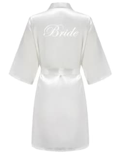 Wedding Party Team Bride Robe With White Letters Kimono Satin Pajamas Bridesmaid Bathrobe YE6522