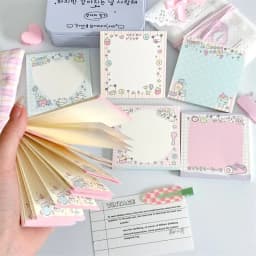 MINKYS 50 Sheets Kawaii Puppy Square Memo Pads Paper To Do List Journal Note Paperlaria DIY Material Stationery