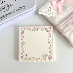 MINKYS 50 Sheets Kawaii Puppy Square Memo Pads Paper To Do List Journal Note Paperlaria DIY Material Stationery