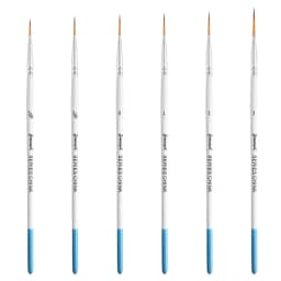 Artist Paint Brush 6 Pcs Set Thin Pen Extra Long Fine Point Liner Tip #000#00#0#1#2#3, Scale Models Nail Acrylic Oil Watercolor
