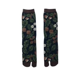 Colorful Cartoon Combed Cotton Women's Two Toe Socks Grapes Waves Carp Japanese Harajuku Funny Cute Sandals Tabi Socks Sokken