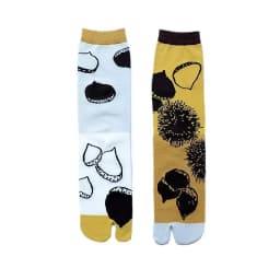 Colorful Cartoon Combed Cotton Women's Two Toe Socks Grapes Waves Carp Japanese Harajuku Funny Cute Sandals Tabi Socks Sokken