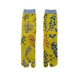 Colorful Cartoon Combed Cotton Women's Two Toe Socks Grapes Waves Carp Japanese Harajuku Funny Cute Sandals Tabi Socks Sokken