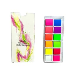 Portable 12 Colors Retro Solid Watercolor Set Basic Water Colour Pigment Pearl Sketch Paints for Artists Students Art Supplies