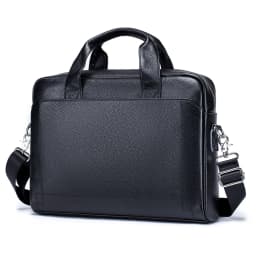 Men's Leather Handbag, Top Layer Cowhide Briefcase, Leather Laptop Bag, Diagonal Cross Office Bag