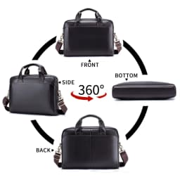 Men's Leather Handbag, Top Layer Cowhide Briefcase, Leather Laptop Bag, Diagonal Cross Office Bag