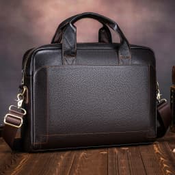 Men's Leather Handbag, Top Layer Cowhide Briefcase, Leather Laptop Bag, Diagonal Cross Office Bag