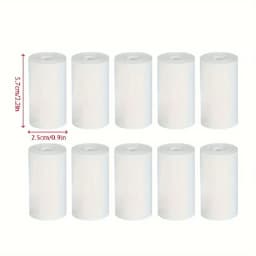 10Rolls 57x25 MM Thermal Paper White Children Camera Instant Print Kids Camera Printing Paper Replacement Accessories Parts