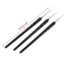 3Pcs Miniature Paint Detail Brush 0/ 00/ 000 Wolf Hair Professional Fine Detailing For Art Supplies Drawing Art Pen Paint Brush