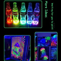 Fluorescent Acrylic Glow In The Dark Paint Brightness Luminous Student Hand Painted DIY Textile Wall Light Absorbing Pigment