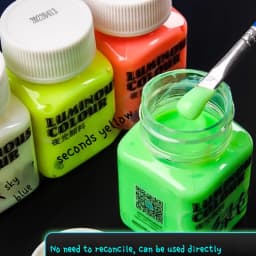 Fluorescent Acrylic Glow In The Dark Paint Brightness Luminous Student Hand Painted DIY Textile Wall Light Absorbing Pigment