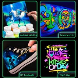 Fluorescent Acrylic Glow In The Dark Paint Brightness Luminous Student Hand Painted DIY Textile Wall Light Absorbing Pigment