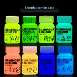 Fluorescent Acrylic Glow In The Dark Paint Brightness Luminous Student Hand Painted DIY Textile Wall Light Absorbing Pigment