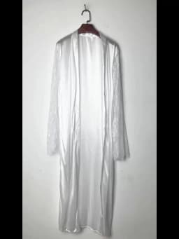 Womens Nightdress Sexy Long Polyester Lingerie Nightwear Bath Robe Gown Imitation Ice Silk Nightdress Solid Color Nightgown Thin