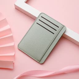 1Pc New Ultra-thin Soft Wallet PU Leather Mini Credit Card Wallet Candy Color Bank Credit Card Box Female Male Business Card Set