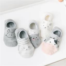 5 Pairs/Lot Cartoon Cat Fox Bear Socks Cute Animal Women Summer Funny Short Ankle Sokken Dropship