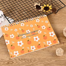 32sheet A5 Reusable Release Paper Book Tape Stickers Cartoon Scrapbooking Junk Journal Storage Book Blank rectangular Organizer
