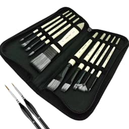 12pcs Paint Brushes Set Kit With Carry Bag Artist Paintbrush Nylon Hair Multiple Brushes For Artist Acrylic Aquarelle Watercolor