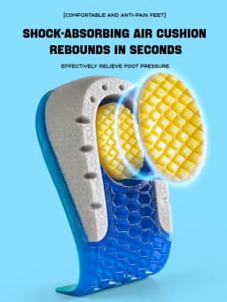 1Pair Gel Shoes Insole for Feet Silicone Invisible Height Increasing Insoles Non Slip Shoe Pads Men Shock Absorption Shoe Sole