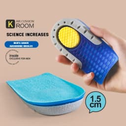 1Pair Gel Shoes Insole for Feet Silicone Invisible Height Increasing Insoles Non Slip Shoe Pads Men Shock Absorption Shoe Sole