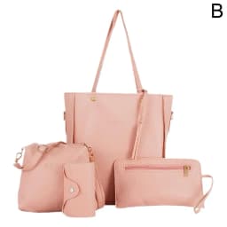 4pcs/set Fashion Women Handbag Set Large Capacity PU Leather Handbag Shoulder Bag Crossbody Bag Purse Wallet