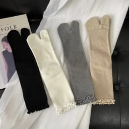 High Quality Combed Cotton Split Toe Woman Socks Solid Color Simple Comfortable Soft Two-Toed Japanese Harajuku Women's Tabi Sox