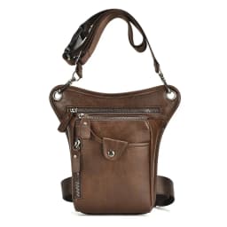 Vintage PU Leather Waist Pack Drop Leg Bag Men Women Belt Hip Bag Multifunction Motorcycle Bicycle Outdoor Hiking Camping Bag
